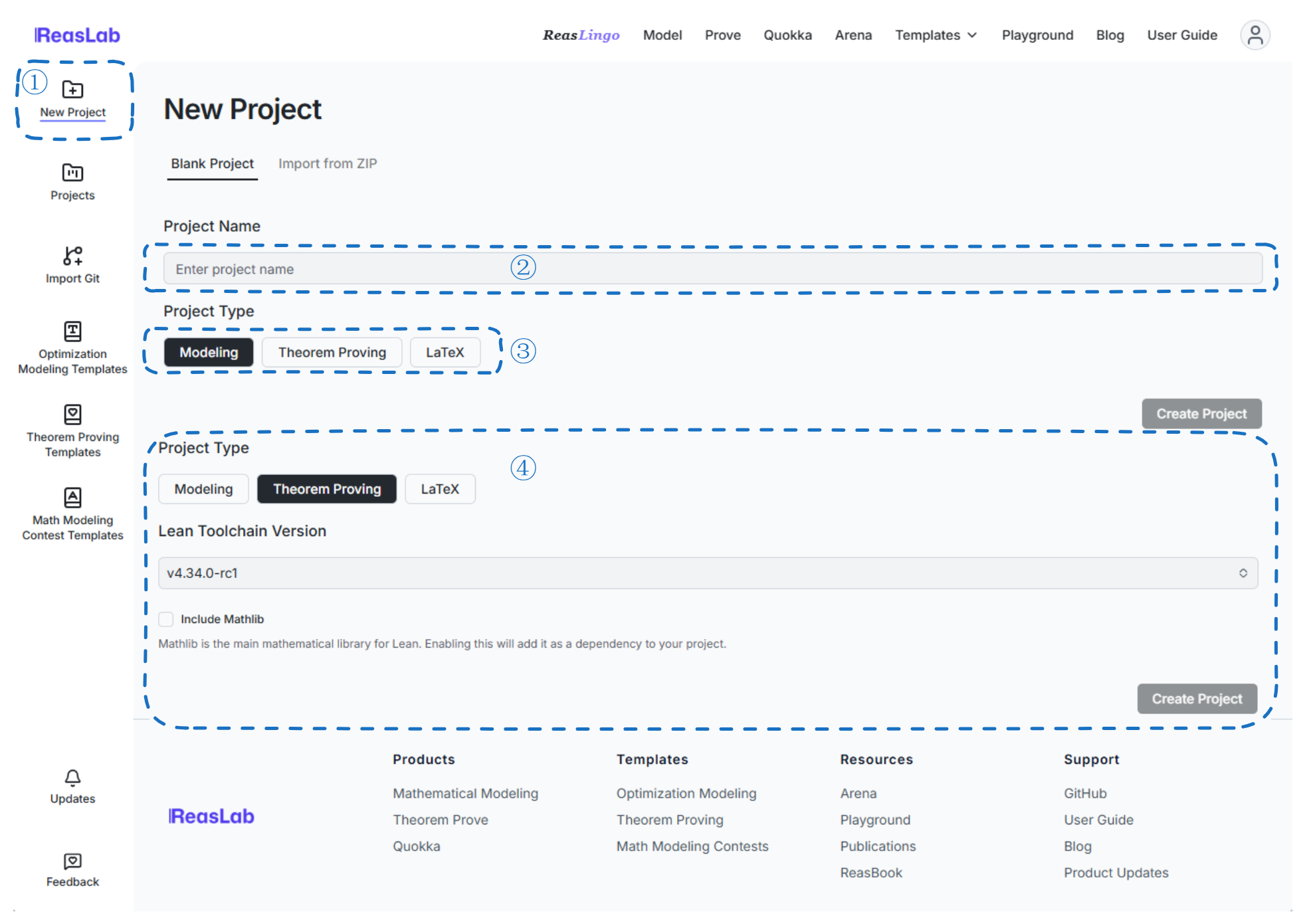 Creating a Blank Project