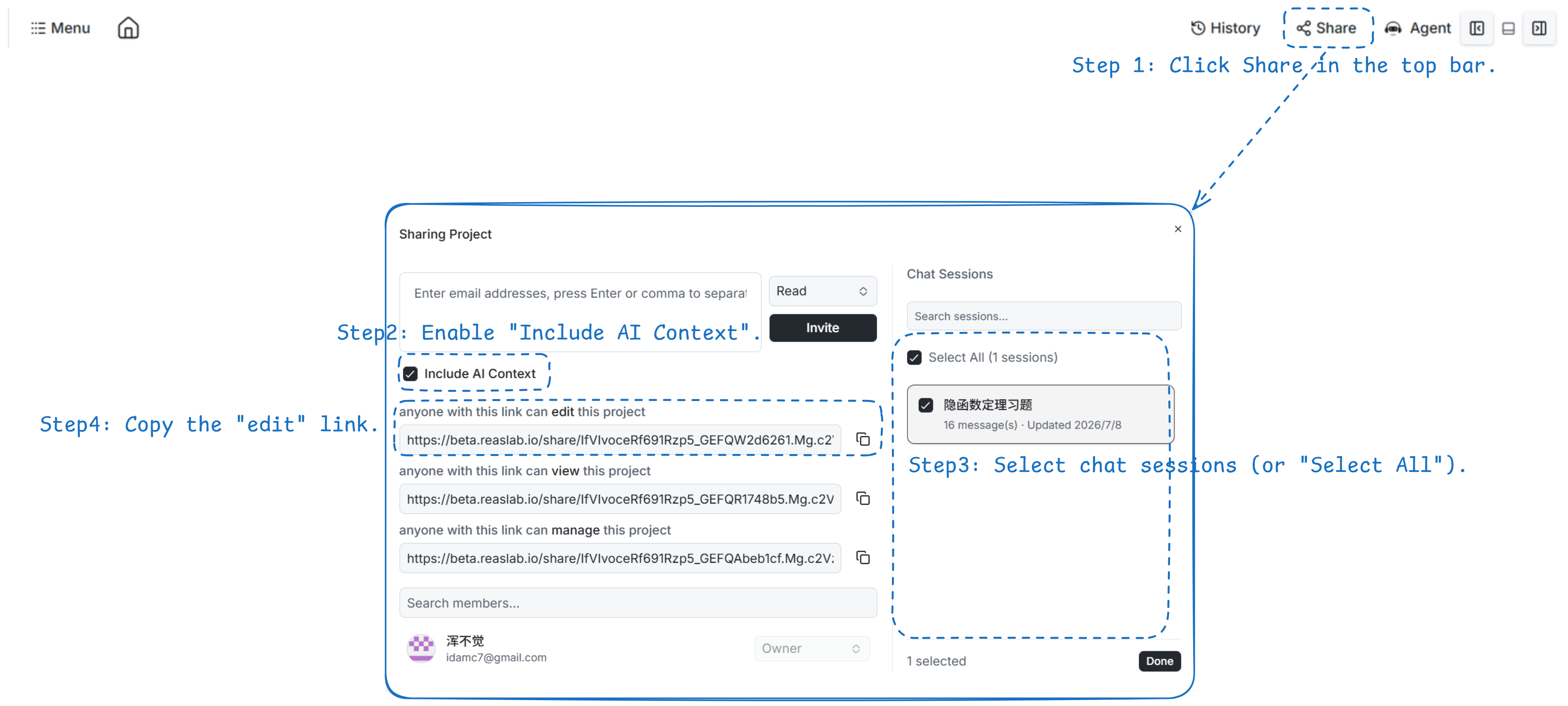 Share Dialog